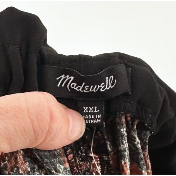 Madewell Womens Wide Leg Jumpsuit XXL Dark Floral Cottage Boho Prairie Fall - Picture 7 of 10